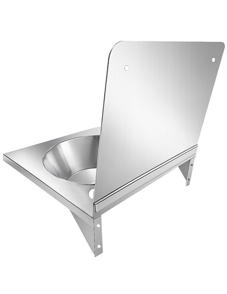 Commercial Wall Mounted Hand Wash Basin with 300mm Backsplash 360 × 360mm SS304 Stainless Steel | Stalwart DA-WBR30AB