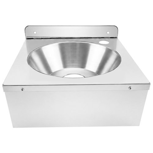 Commercial Wall Mounted Hand Wash Basin with Side Apron 360 × 360mm SS304 Stainless Steel | Stalwart DA-WBR30B