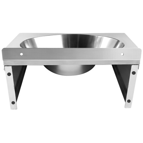 Commercial Wall Mounted Hand Wash Basin with Side Apron 360 × 360mm SS304 Stainless Steel | Stalwart DA-WBR30B