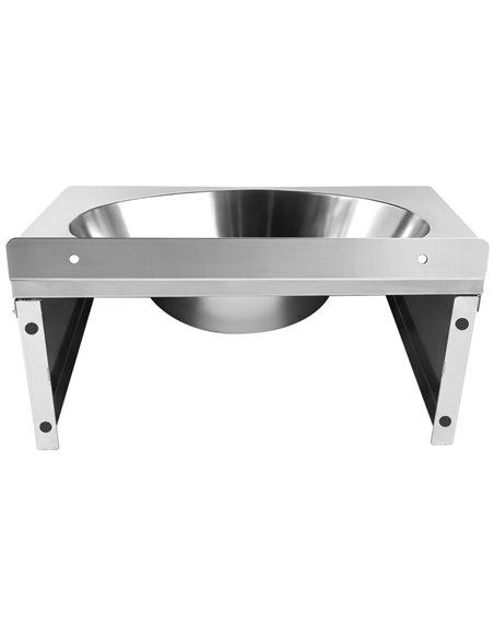 Commercial Wall Mounted Hand Wash Basin with Side Apron 360 × 360mm SS304 Stainless Steel | Stalwart DA-WBR30B