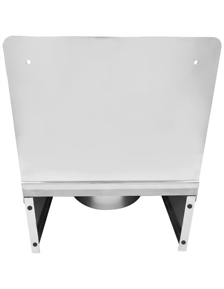 Commercial Wall Mounted Hand Wash Basin with Side Apron &amp 300mm Backsplash 360 × 360mm SS304 | Stalwart DA-WBR30BB