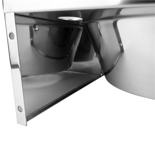 Commercial Wall Mounted Hand Wash Basin with Side Apron &amp 300mm Backsplash 360 × 360mm SS304 | Stalwart DA-WBR30BB