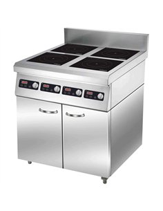 Commercial 4 Zone Induction Range 11.2kW 4 × 2.8kW 700mm 220V | Stalwart DA-ALTAY300