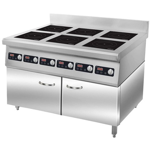 Commercial 6 Zone Induction Range 16.8kW 6 × 2.8kW 1100mm 220V | Stalwart DA-ALTAY400