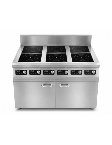 Commercial 6 Zone Induction Range 16.8kW 6 × 2.8kW 1100mm 220V | Stalwart DA-ALTAY400