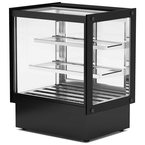 Commercial Heated Food Display Cabinet 215L 30 to 80°C 2 Glass Shelves 900 × 560 × 880mm | Stalwart DA-HL900RTDH