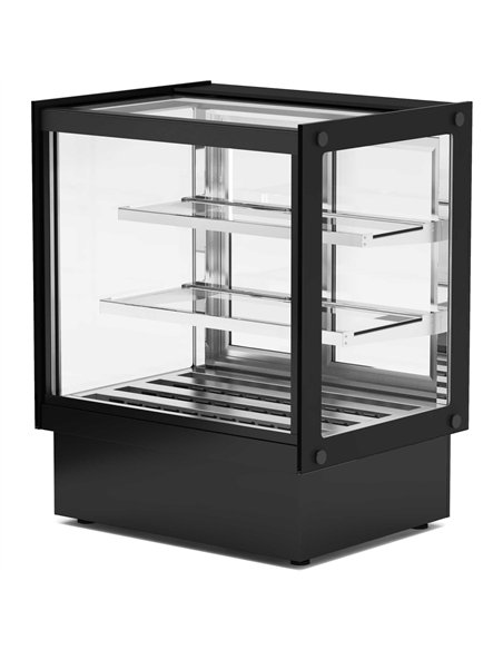 Commercial Heated Food Display Cabinet 215L 30 to 80°C 2 Glass Shelves 900 × 560 × 880mm | Stalwart DA-HL900RTDH