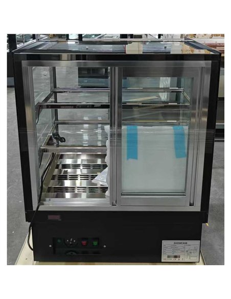 Commercial Heated Food Display Cabinet 215L 30 to 80°C 2 Glass Shelves 900 × 560 × 880mm | Stalwart DA-HL900RTDH