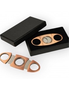 Premium Cigar Cutter with Gift Box, Stainless Steel, Double Blade with Copper Cutter