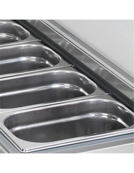 Countertop Prep Well / Refrigerated Topping Unit ECO - 1500x335mm - 7x GN 1/4