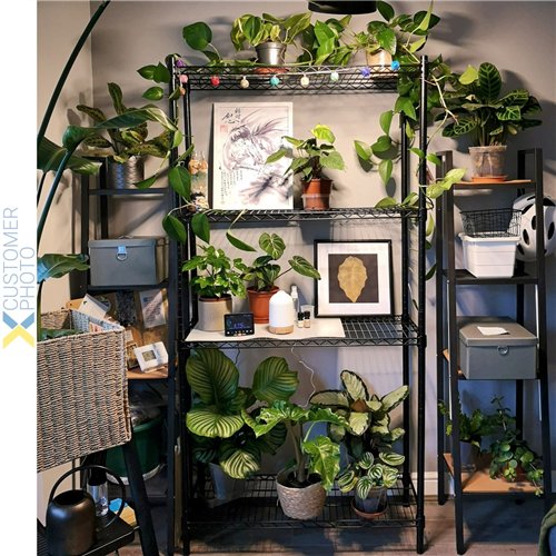 Commercial Shelving Unit 4 Tier 1000kg Width 900mm Depth 350mm Black Wire | Stalwart DA-EB9035180A4C
