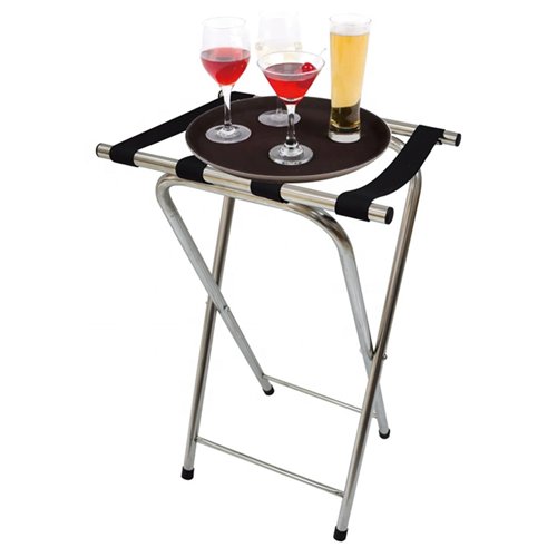 Commercial Folding Stainless Steel Tray Stand / Luggage Rack 520 x 410 x 800mm | Stalwart DA-JSN304