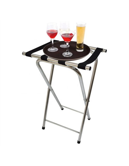 Commercial Folding Stainless Steel Tray Stand / Luggage Rack 520 x 410 x 800mm | Stalwart DA-JSN304