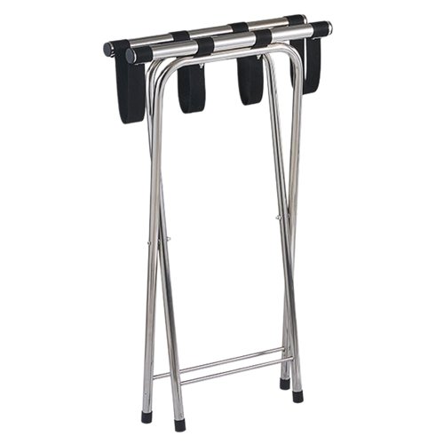 Commercial Folding Stainless Steel Tray Stand / Luggage Rack 520 x 410 x 800mm | Stalwart DA-JSN304