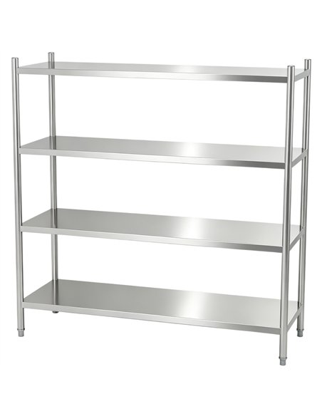 Commercial Stainless Steel 4 Tier Storage Shelving Unit 1200 x 400 x 1550mm | Stalwart DA-JSN312