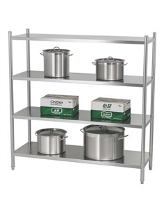 Commercial Stainless Steel 4 Tier Storage Shelving Unit 1500 x 400 x 1550mm | Stalwart DA-JSN314 2