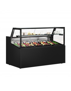 Serve Over Counter - 1580x910mm - Black - LED lighting - Capacity 230 litres
