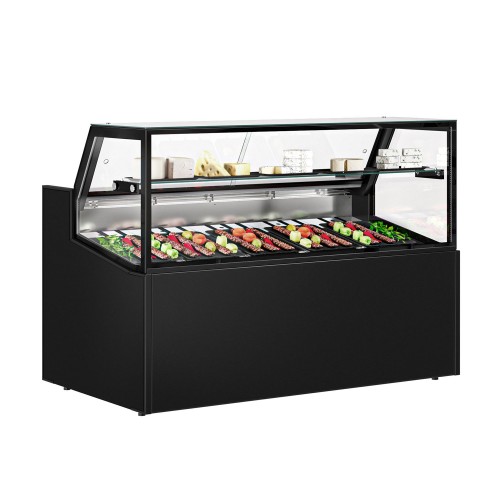 Serve Over Counter - 1580x910mm - Black - LED lighting - Capacity 230 litres