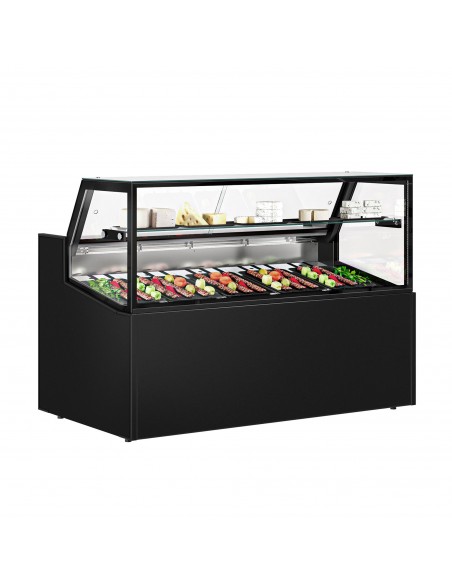 Serve Over Counter - 1580x910mm - Black - LED lighting - Capacity 230 litres
