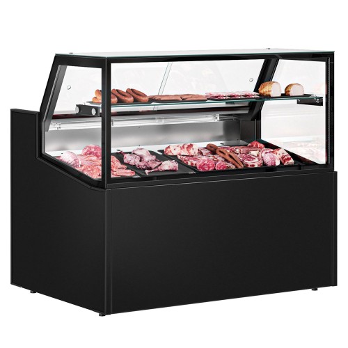 Serve Over Counter - 1330x910mm - Black - LED lighting - Capacity 169 litres