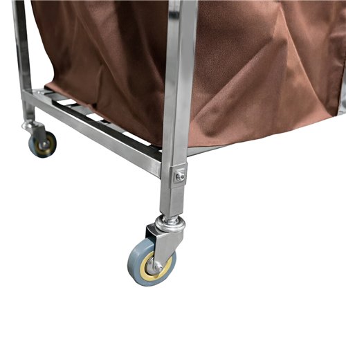 Commercial Dual Bag Stainless Steel Linen/Waste Trolley 900 x 650 x 850mm | Stalwart DA-WHDC9065B2