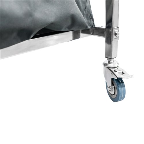Commercial Dual Bag Stainless Steel Linen/Waste Trolley 900 x 650 x 850mm | Stalwart DA-WHDC9065B2