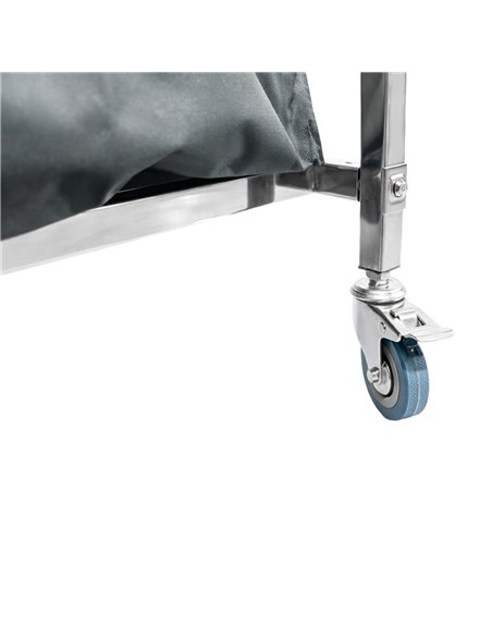 Commercial Dual Bag Stainless Steel Linen/Waste Trolley 900 x 650 x 850mm | Stalwart DA-WHDC9065B2