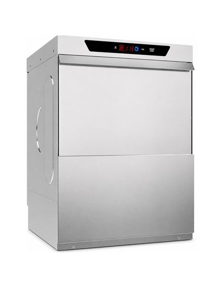 Commercial Dishwasher with  detergent + rinse  + drain pump 500 Plates/h 500x500mm rack 230V | Stalwart DA-INOK102