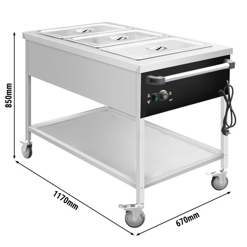 Mobile Bain Marie - 3x GN 1/1 - 150mm...