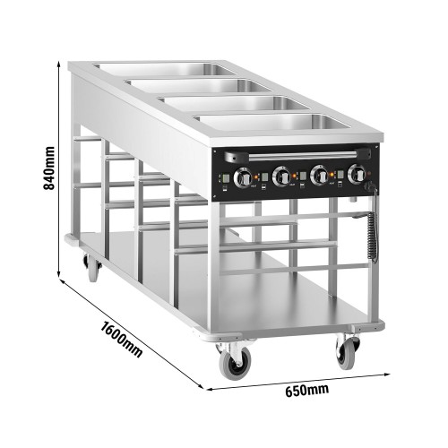 Commercial Mobile Bain Marie - 4x GN...