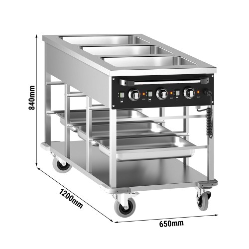 Commercial Mobile Bain Marie - 3x GN...