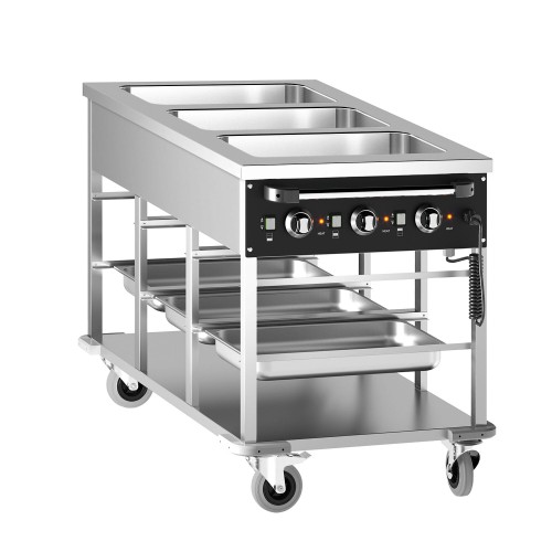 Commercial Mobile Bain Marie - 3x GN...