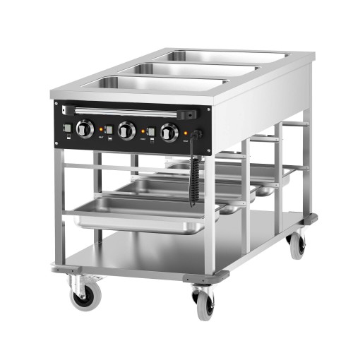 Commercial Mobile Bain Marie - 3x GN...