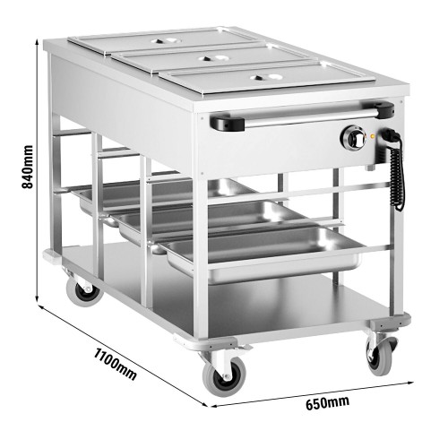 Commercial Mobile Bain Marie - 3 x GN...