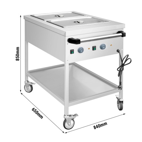 Mobile Bain Marie - 2x GN 1/1 - 150mm...