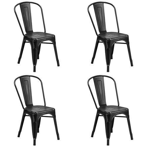 Commercial Antique Bronze Metal Dining Chair 200kg Capacity | Stalwart DA-WW163AB