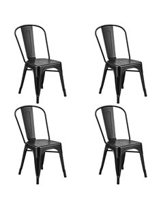 Commercial Gun Metal Dining Chair 200kg Capacity | Stalwart DA-WW163GM