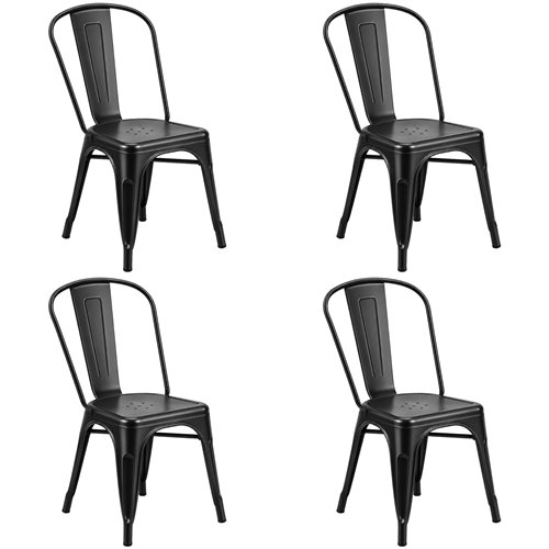 Commercial Gun Metal Dining Chair 200kg Capacity | Stalwart DA-WW163GM