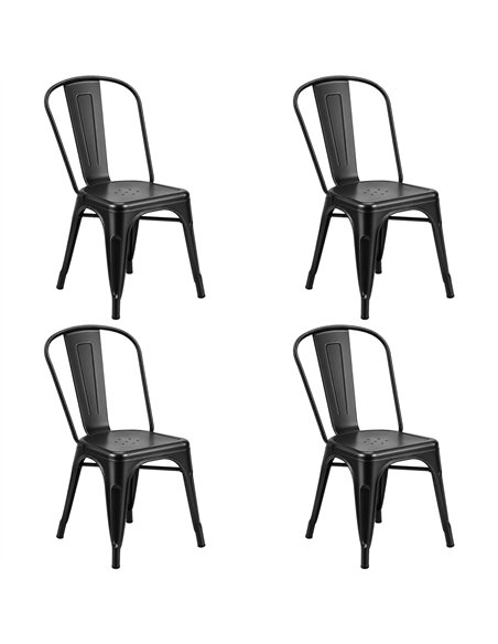 Commercial Gun Metal Dining Chair 200kg Capacity | Stalwart DA-WW163GM