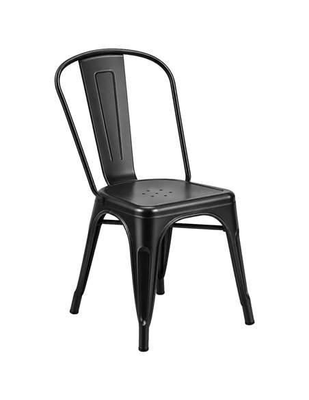 Commercial Gun Metal Dining Chair 200kg Capacity | Stalwart DA-WW163GM