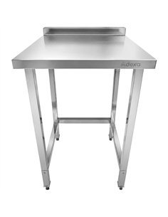 Commercial Stainless Steel Work Table with 50mm Backsplash 600 x 600 x 950mm | Stalwart DA-DW6060