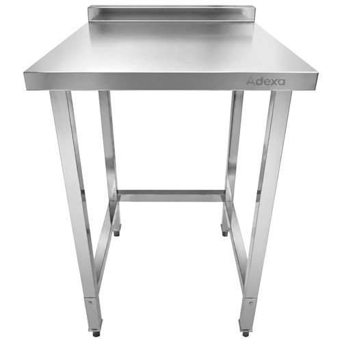 Commercial Stainless Steel Work Table with 50mm Backsplash 600 x 600 x 950mm | Stalwart DA-DW6060