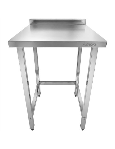 Commercial Stainless Steel Work Table with 50mm Backsplash 600 x 600 x 950mm | Stalwart DA-DW6060