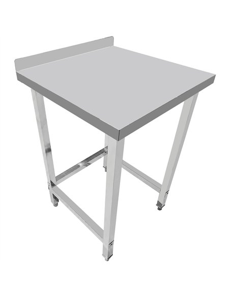 Commercial Stainless Steel Work Table with 50mm Backsplash 600 x 600 x 950mm | Stalwart DA-DW6060