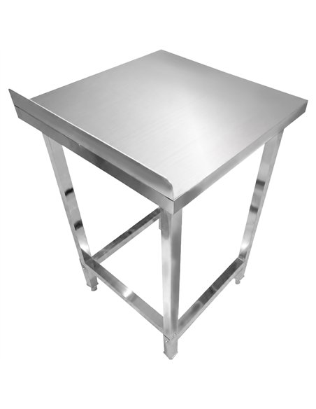 Commercial Stainless Steel Work Table with 50mm Backsplash 600 x 600 x 950mm | Stalwart DA-DW6060