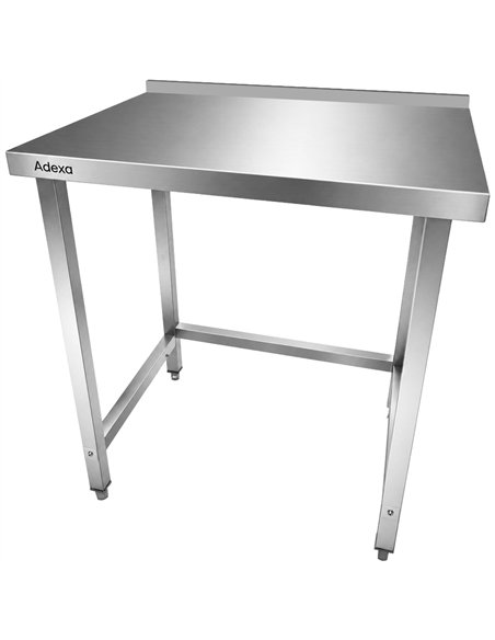 Commercial Stainless Steel Work Table with 50mm Backsplash 800 x 600 x 950mm | Stalwart DA-DW6080