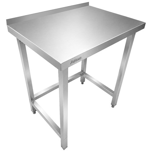 Commercial Stainless Steel Work Table with 50mm Backsplash 800 x 600 x 950mm | Stalwart DA-DW6080