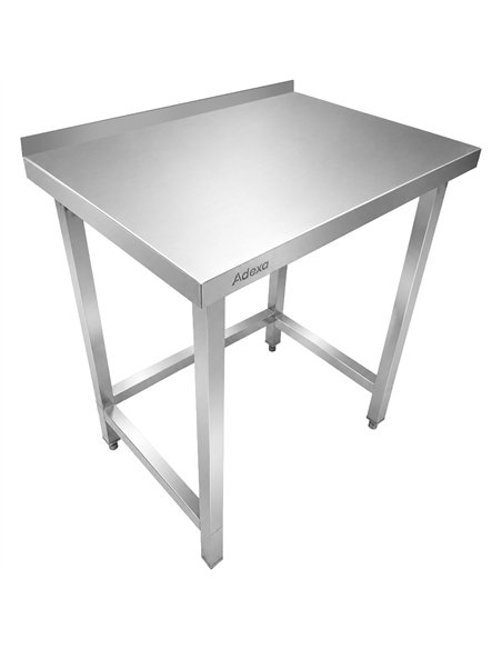 Commercial Stainless Steel Work Table with 50mm Backsplash 800 x 600 x 950mm | Stalwart DA-DW6080