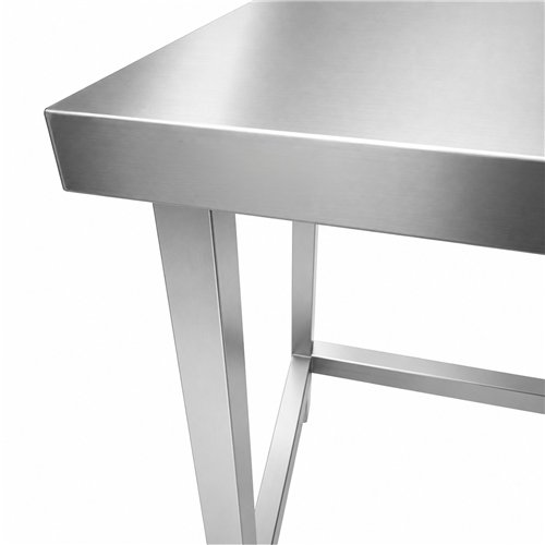 Commercial Stainless Steel Work Table with 50mm Backsplash 800 x 600 x 950mm | Stalwart DA-DW6080