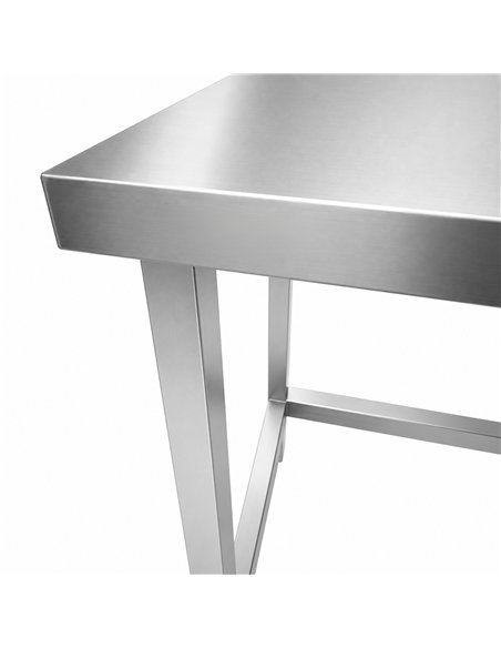 Commercial Stainless Steel Work Table with 50mm Backsplash 800 x 600 x 950mm | Stalwart DA-DW6080
